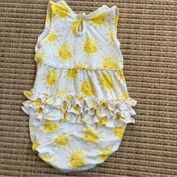 Little Sleepies Yellow Sunshine Bubble Romper size 12-18 - Picture 3 of 3
